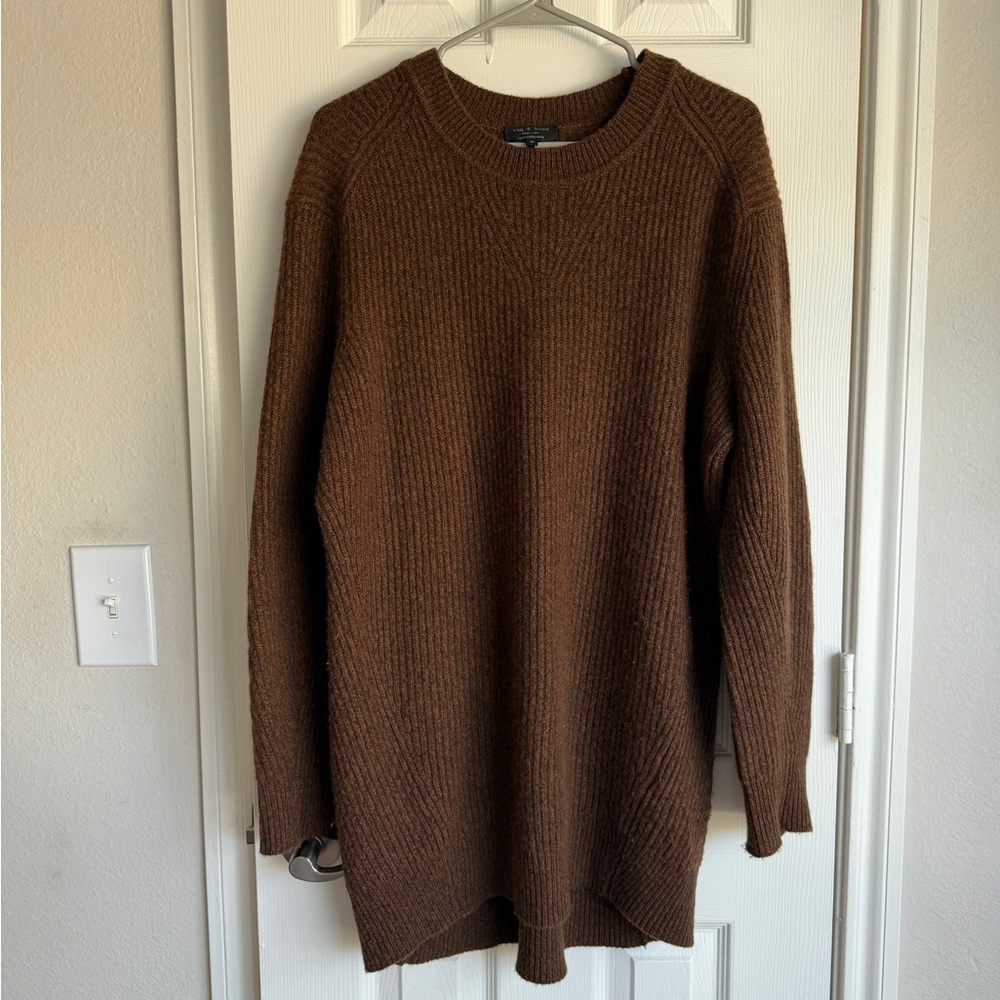 rag & bone Women's Brown Crew Neck Sweater